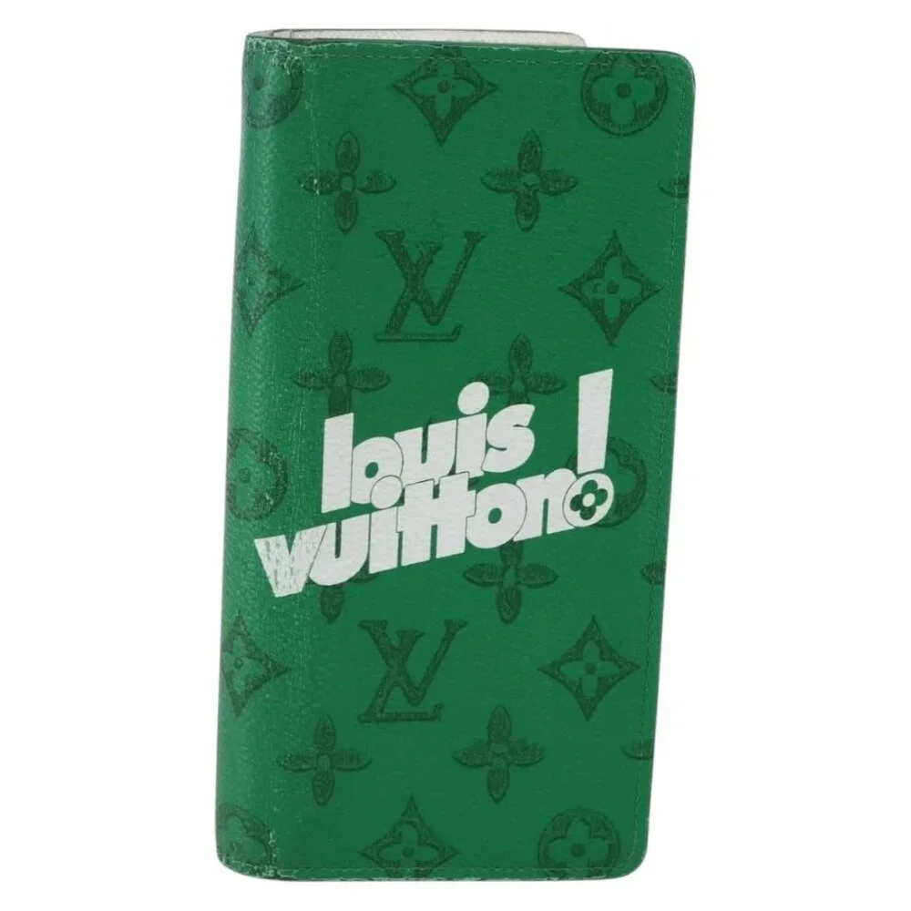 LOUIS VUITTON Monogram Everyday Portefeuille Brazza Green M80801 LV Auth 149234